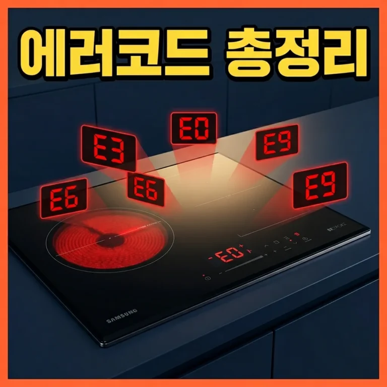 삼성 비스포크 인덕션 에러코드 전체 목록, 원인과 해결법 한눈에