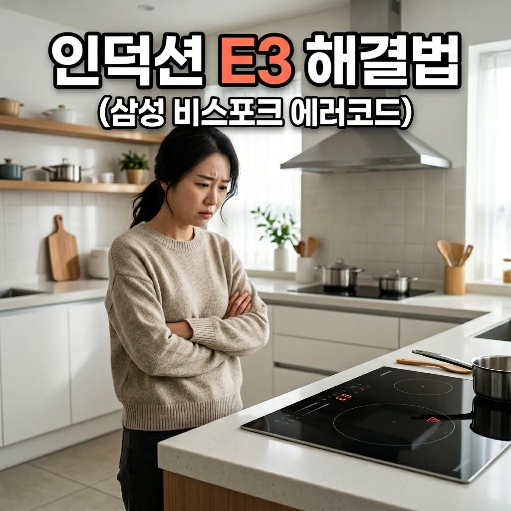 삼성 비스포크 인덕션 에러코드 E3 전압 이상 원인과 해결법
