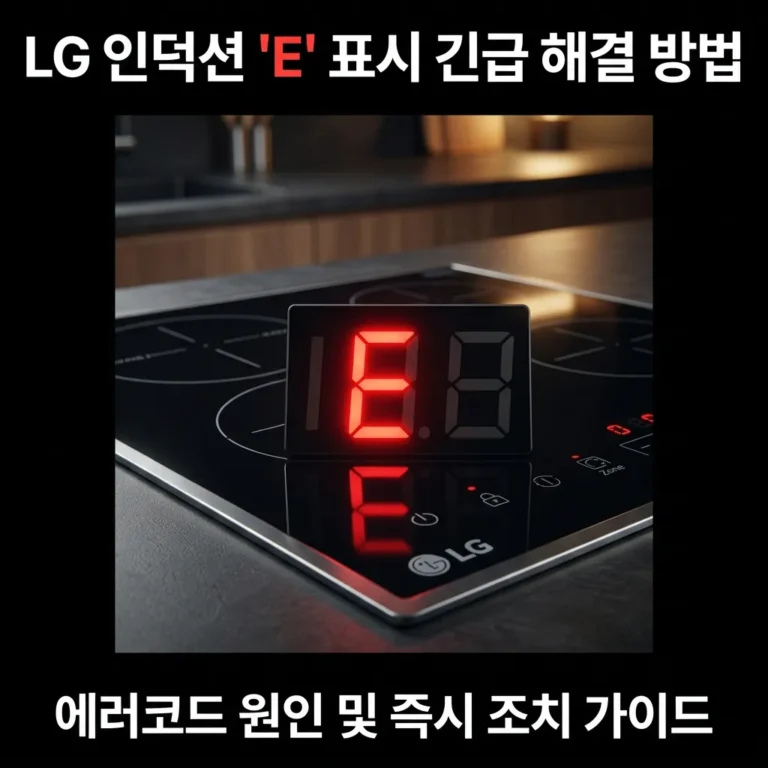 LG 디오스 오브제 인덕션 E 표시 원인과 자가 조치 방법