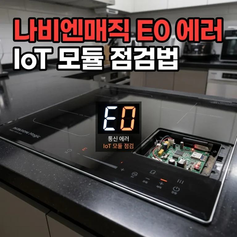 나비엔매직 인덕션 E0 에러 IoT 모듈 이상 셀프 점검법