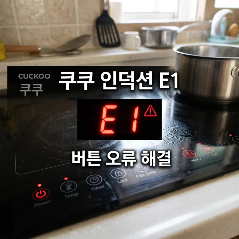 쿠쿠 인덕션 E1 에러 해결법 3단계 총정리