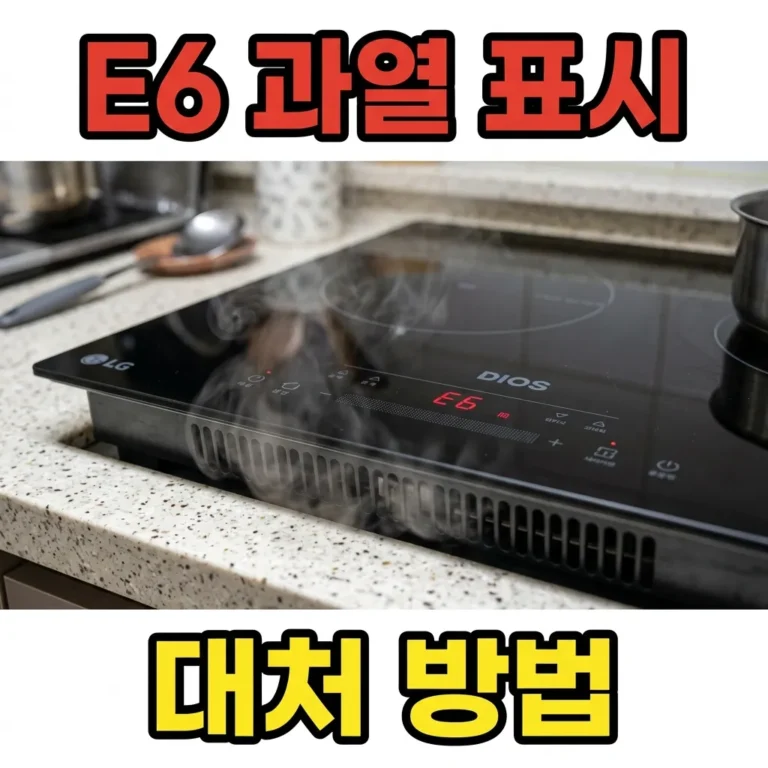 LG 디오스 인덕션 E6 냉각팬 과열? 3단계 대처법