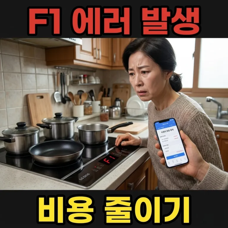LG 디오스 인덕션 F1 에러 출장수리 비용 부담 줄이는 법