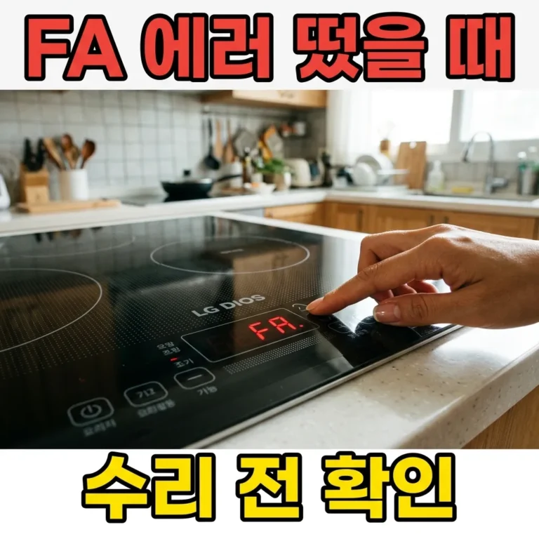 LG 디오스 인덕션 FA 에러, 수리 전 5단계 체크