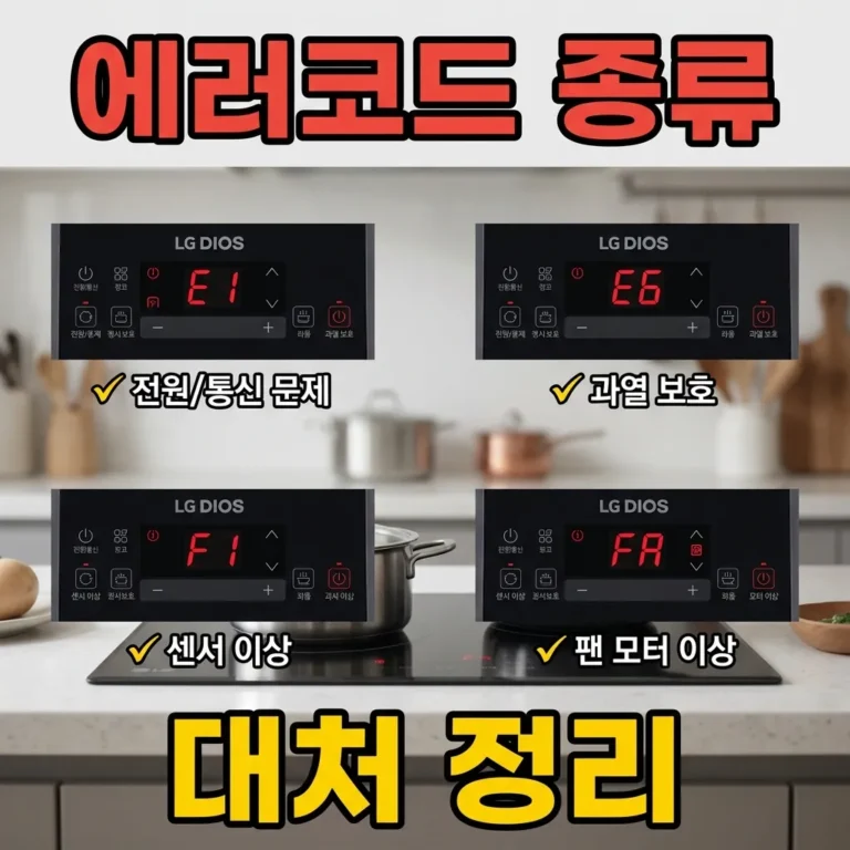 LG 디오스 인덕션 에러코드 8가지 총정리